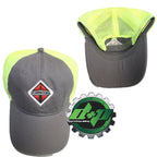 Gray and Yellow Mesh Hat for International Truck (Diesel Gear)