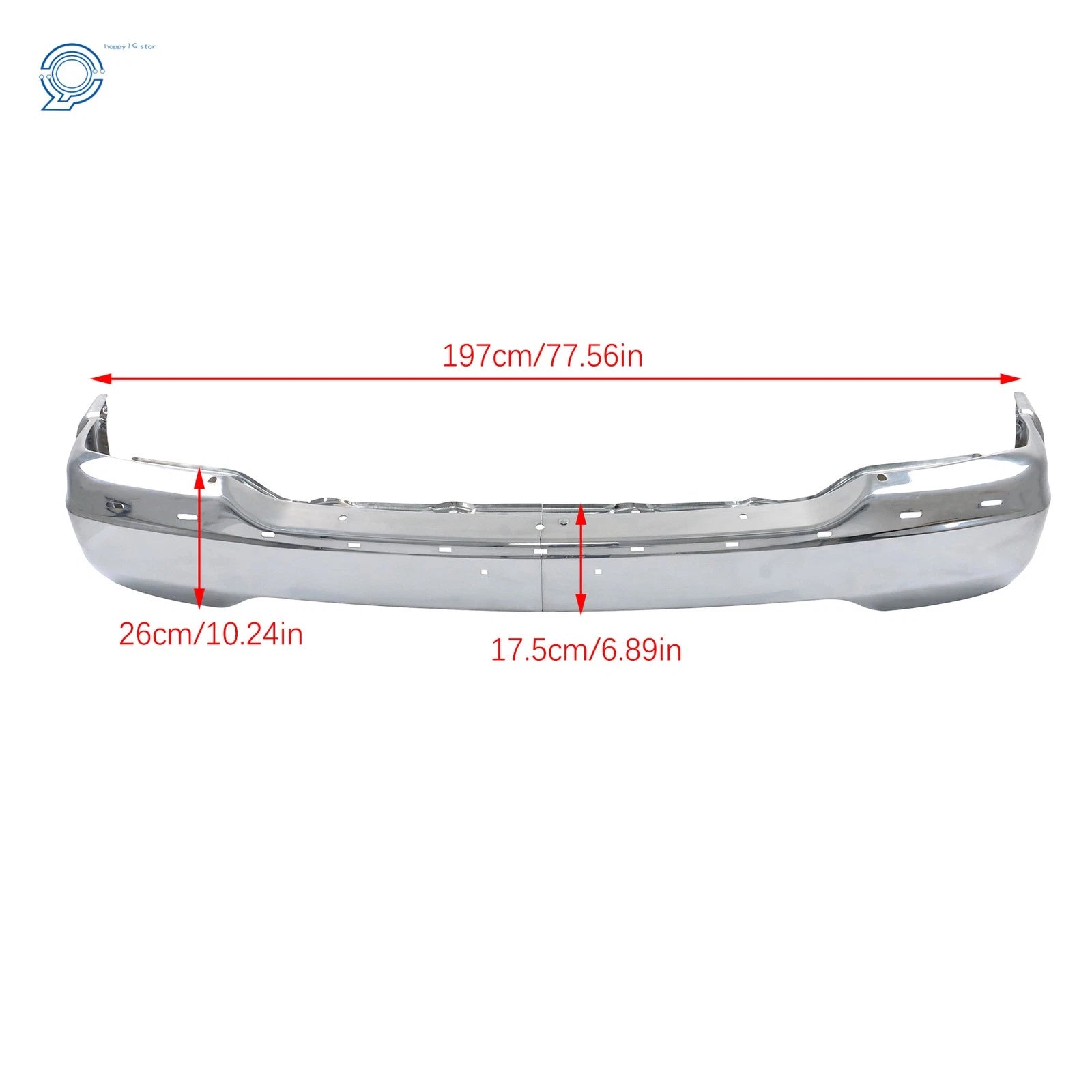 Chrome Split Front Bumper for GMC Yukon (2000–2006) Sierra 1500 2500 3500 (1999–2002)