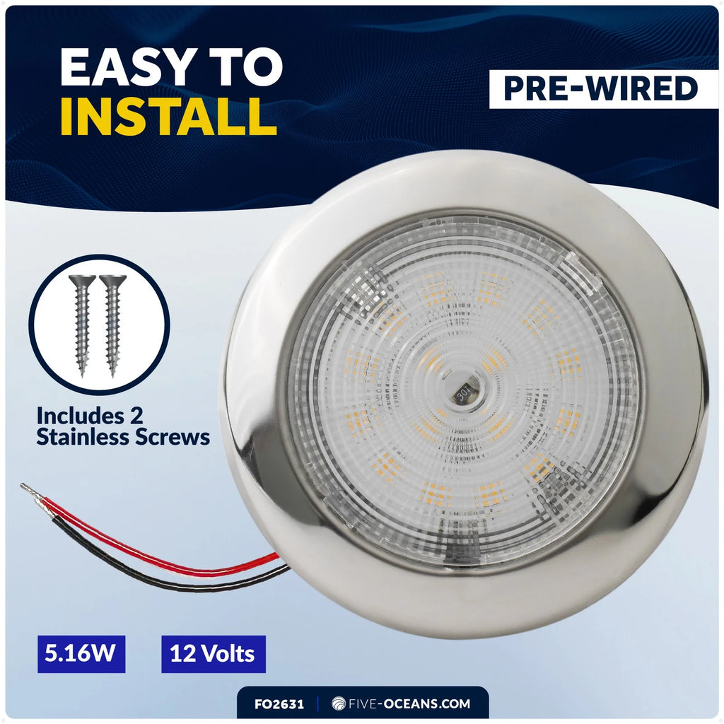 LED Interior Dome Light for Universal Vehicles (12V)