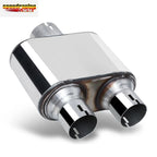 2.5" Center Inlet Dual Outlet Performance Exhaust Muffler for