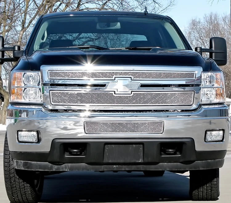 Stainless Mesh Grille Combo for Chevy Silverado 2500HD/3500HD (2011-2014)