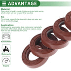 Set of 5 Oil Seal Rotary Shaft Seal FKM Rubber 26x42x10mm