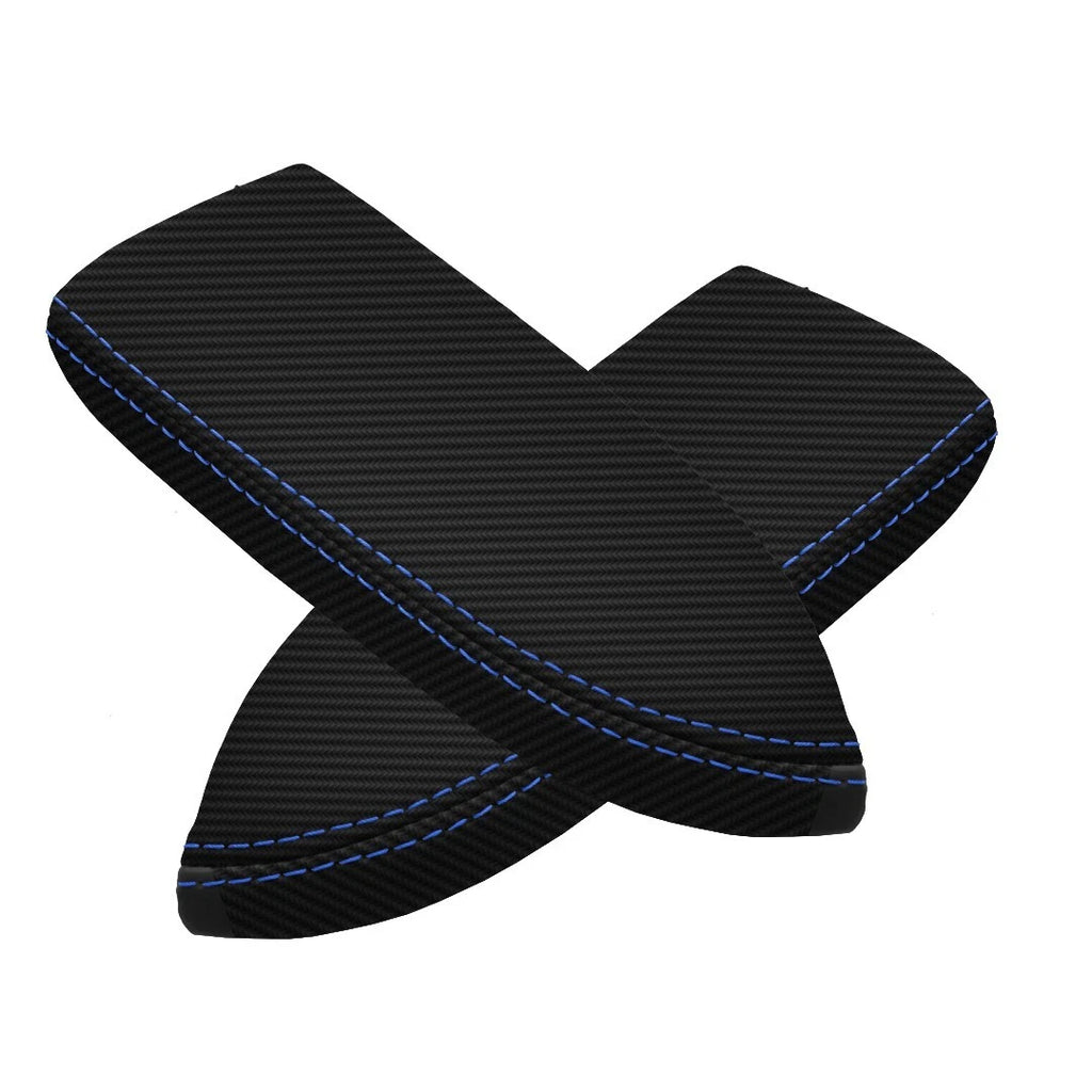 Armrest Door Panel Cover for Acura TSX (2004–2008) Carbon Blue Stitch