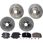 Brake Disc Rotors and Pads Kit for Volkswagen Routan (2013–2014)