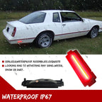 Smoked Red LED Rear Bumper Side Marker Lights for Chevy Monte Carlo SS (1981–1988)