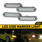 4X Clear LED Side Marker Light for Mazda MX-5 Miata (1990–2005)