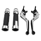 Silver Extendable Brake Clutch Lever Grip Set for Ducati Panigale (2016-2020)
