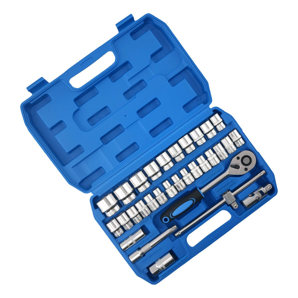 32PC 1/2" Socket Wrench Set for Universal Use (Chrome Vanadium)