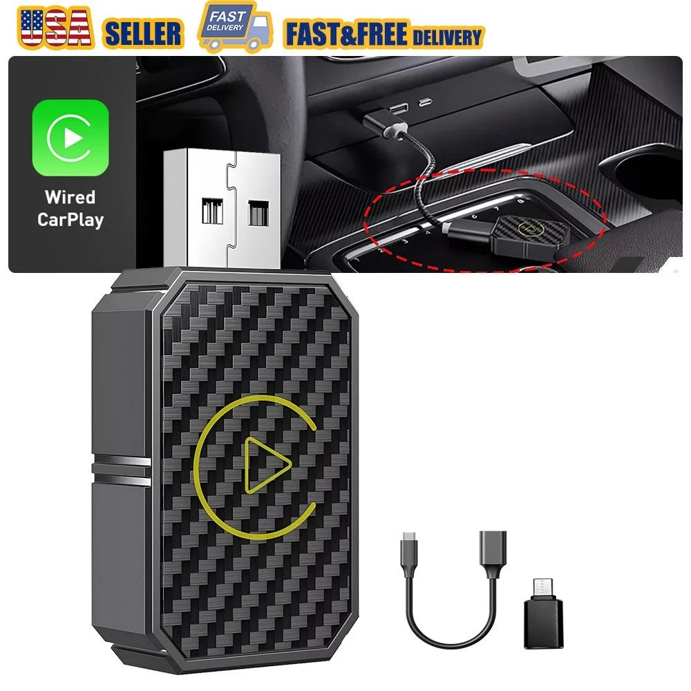 Mini Wireless CarPlay Adapter for Apple (Plug & Play, Low Latency)