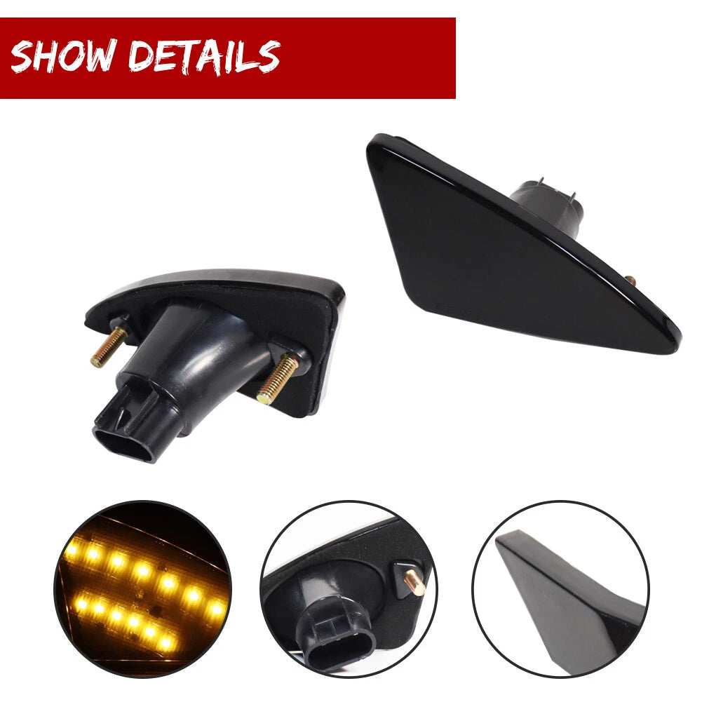 2X Amber LED Side Marker Turn Signal Lights for Kenworth T660 T170 T270 (2008–2021)