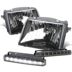 LED Fog Light Kit for Ford Ranger (1993–1997) - Black Housing Crystal Lens