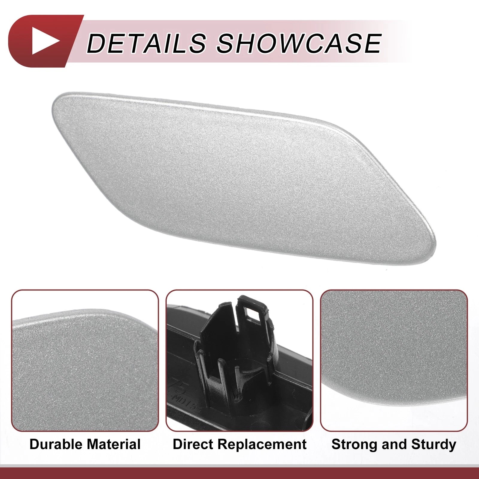 Front Right Washer Nozzle Cover Cap for Lexus RX350 (2019–2022) Silver Tone