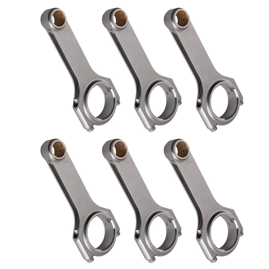 Set of 6 Engine Connecting Rods for Toyota FJ80 LX450 (1FZ, 154mm, H-Beam)