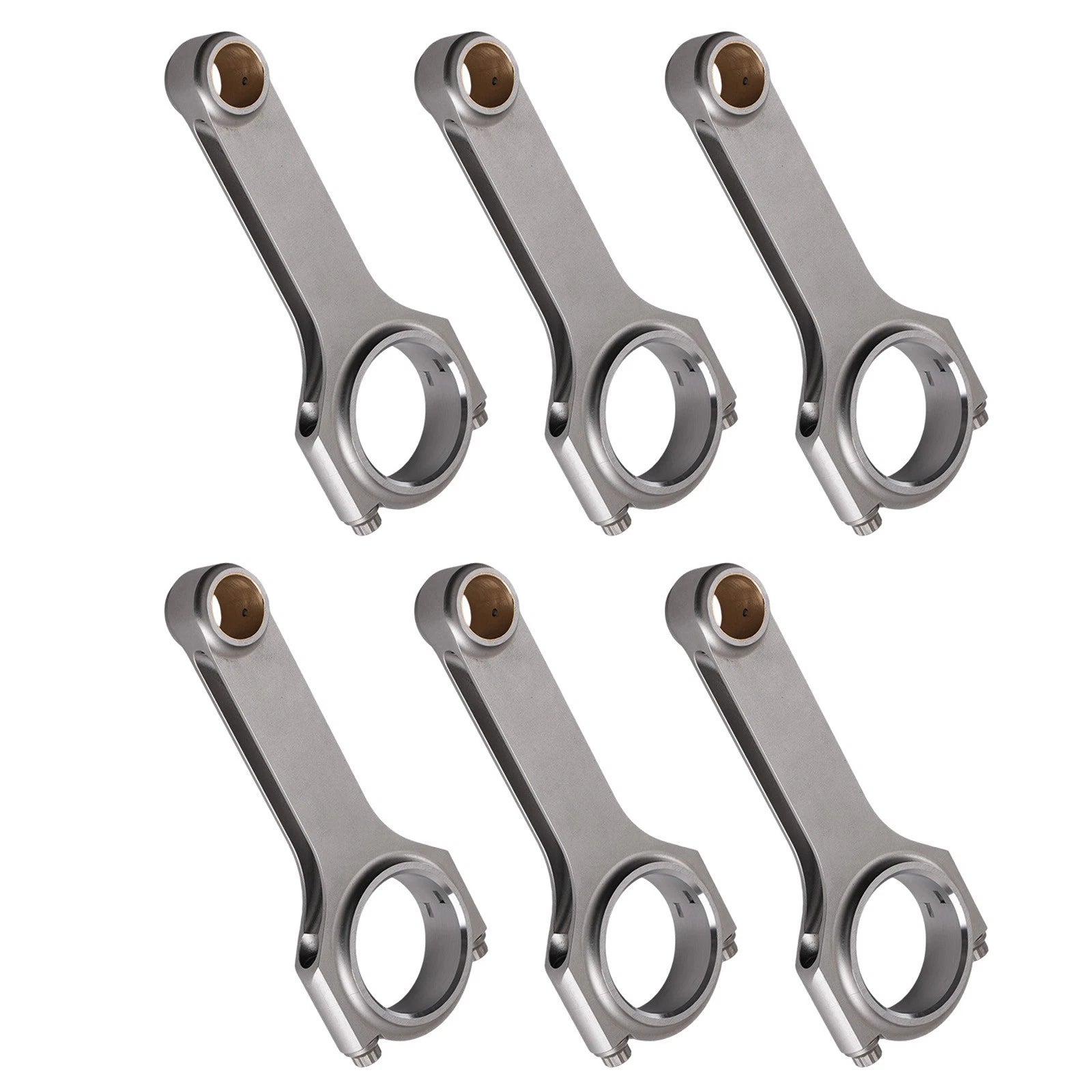 Set of 6 Engine Connecting Rods for Toyota FJ80 LX450 (1FZ, 154mm, H-Beam)