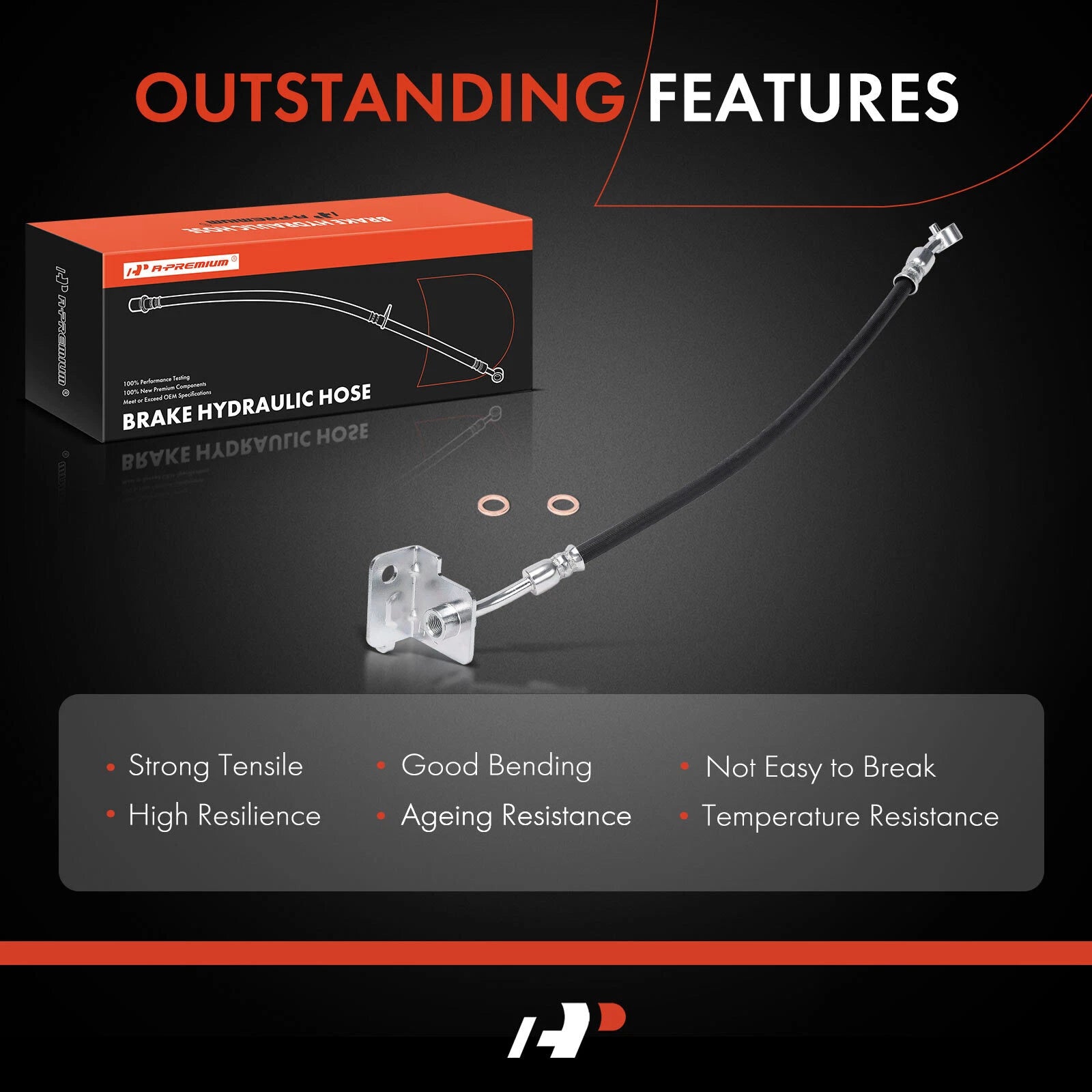 Rear Passenger Brake Hydraulic Hose for Hyundai Santa Fe (2019–2020)