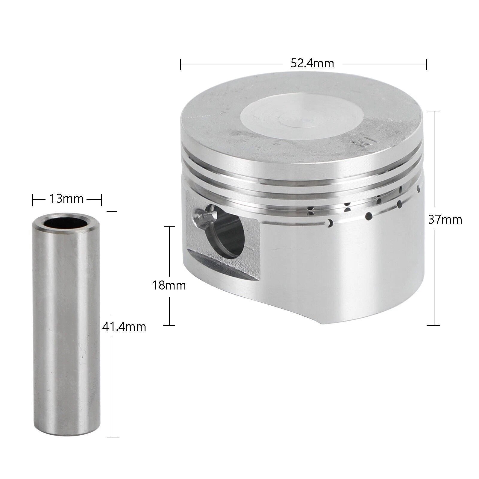 Piston Ring Gasket Set 52.4mm for Kazuma Taotao Sunl Coolster Roketa (110cc 125cc)