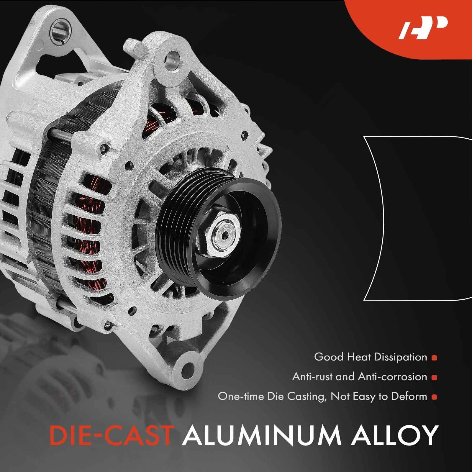 Alternator for Nissan Sentra 1997–1999, 200SX 1997–1998 L4 1.6L 80A