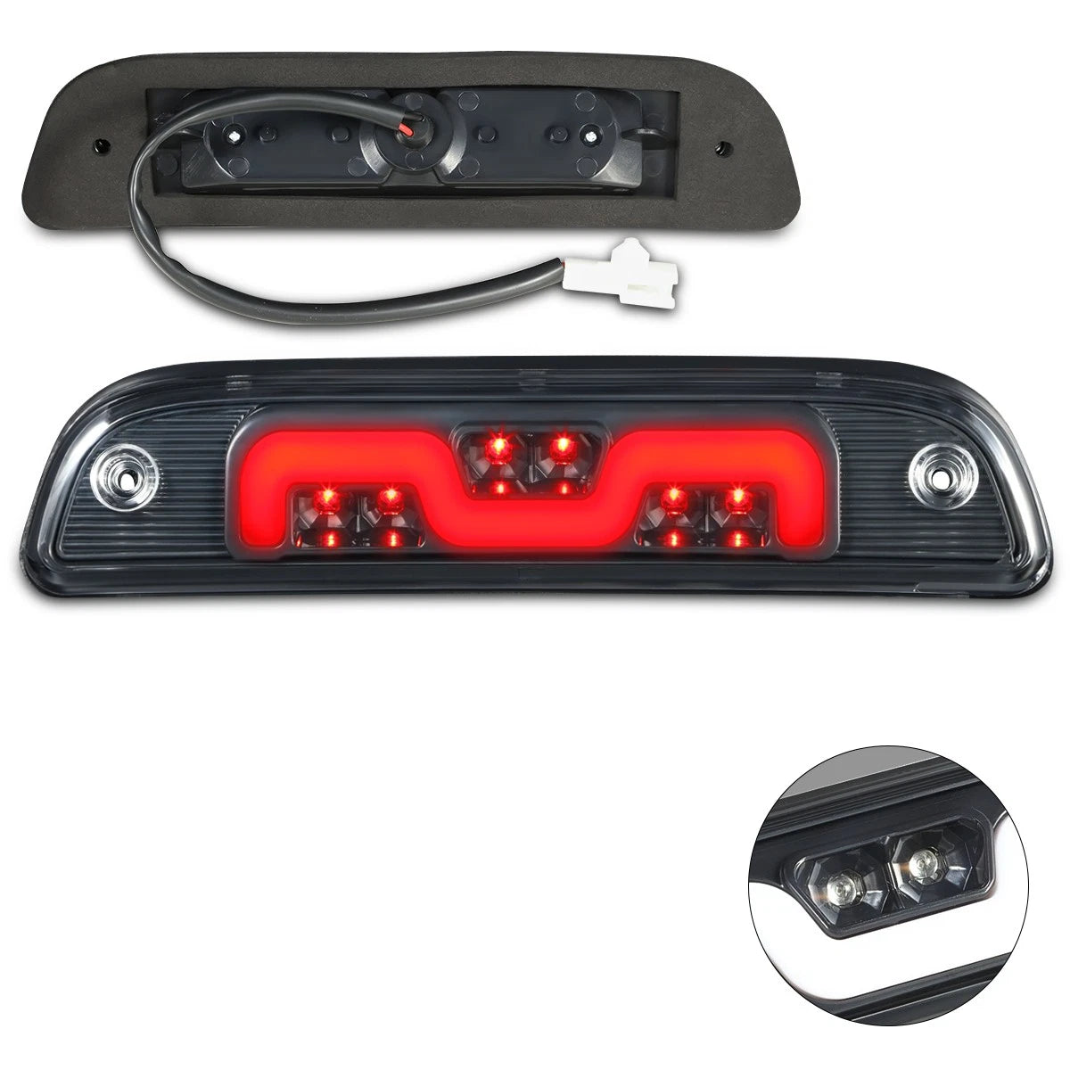 2X Nuvision 3D LED Bar 3rd Tail Brake Light for Tacoma (1995–2022)
