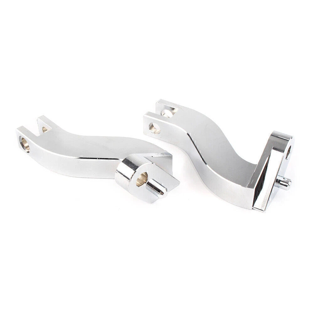 2X Chrome Passenger Rear Foot Peg Mount Kits for Harley Touring FLHT (1993–2016)