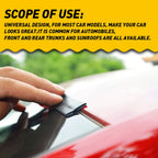 Set of 4 Windshield Rubber Molding Seal Trim for Universal Fit