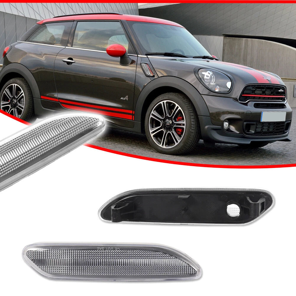Clear Front Side Marker Lights for Mini Cooper Countryman (2012–2017)