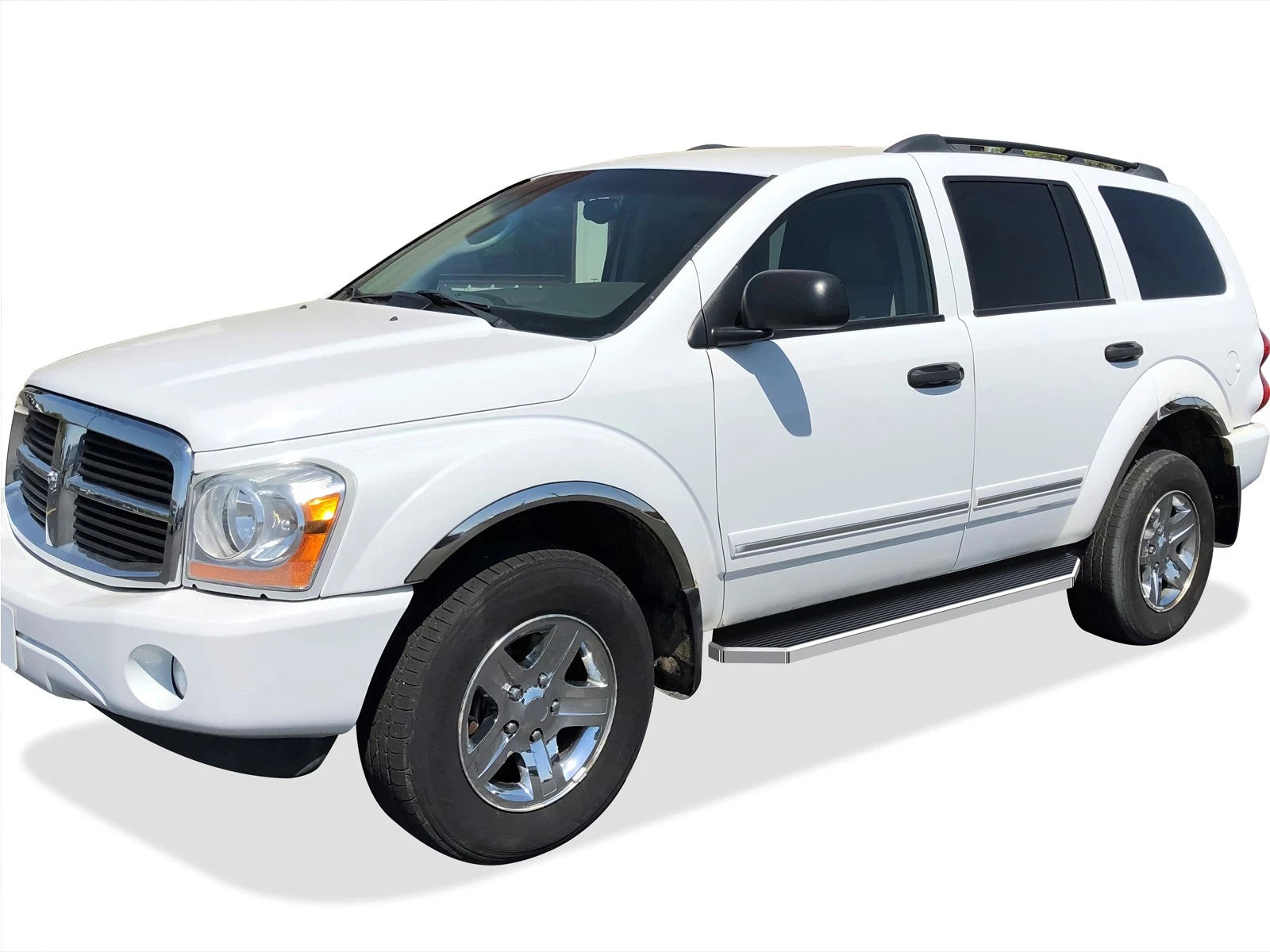 6" Polished iBoard Side Step Nerf Bars for Dodge Durango Aspen (2004-2010)