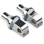 Chrome Front/Rear Tapered Foot Peg Adapters for Yamaha, Honda, VTX, Suzuki