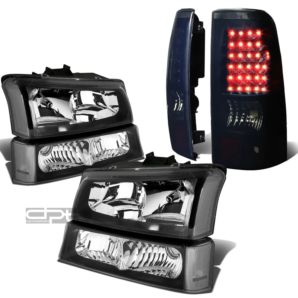 Headlight, Bumper & Smoked LED Tail Light Kit for Silverado (2003–2007)