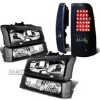 Headlight, Bumper & Smoked LED Tail Light Kit for Silverado (2003–2007)