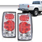 Set of 2 Red Chrome Tail Lights for Toyota Pickup (1989–1995)