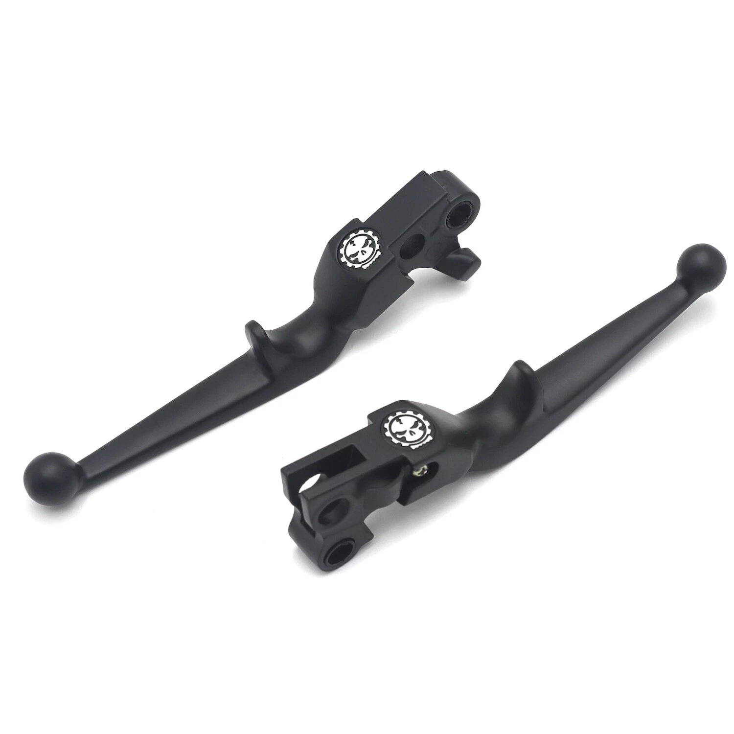Black Skull Brake Clutch Levers for Harley XL (1996–2003), Softail (1996–2012), Touring (1996–2007)