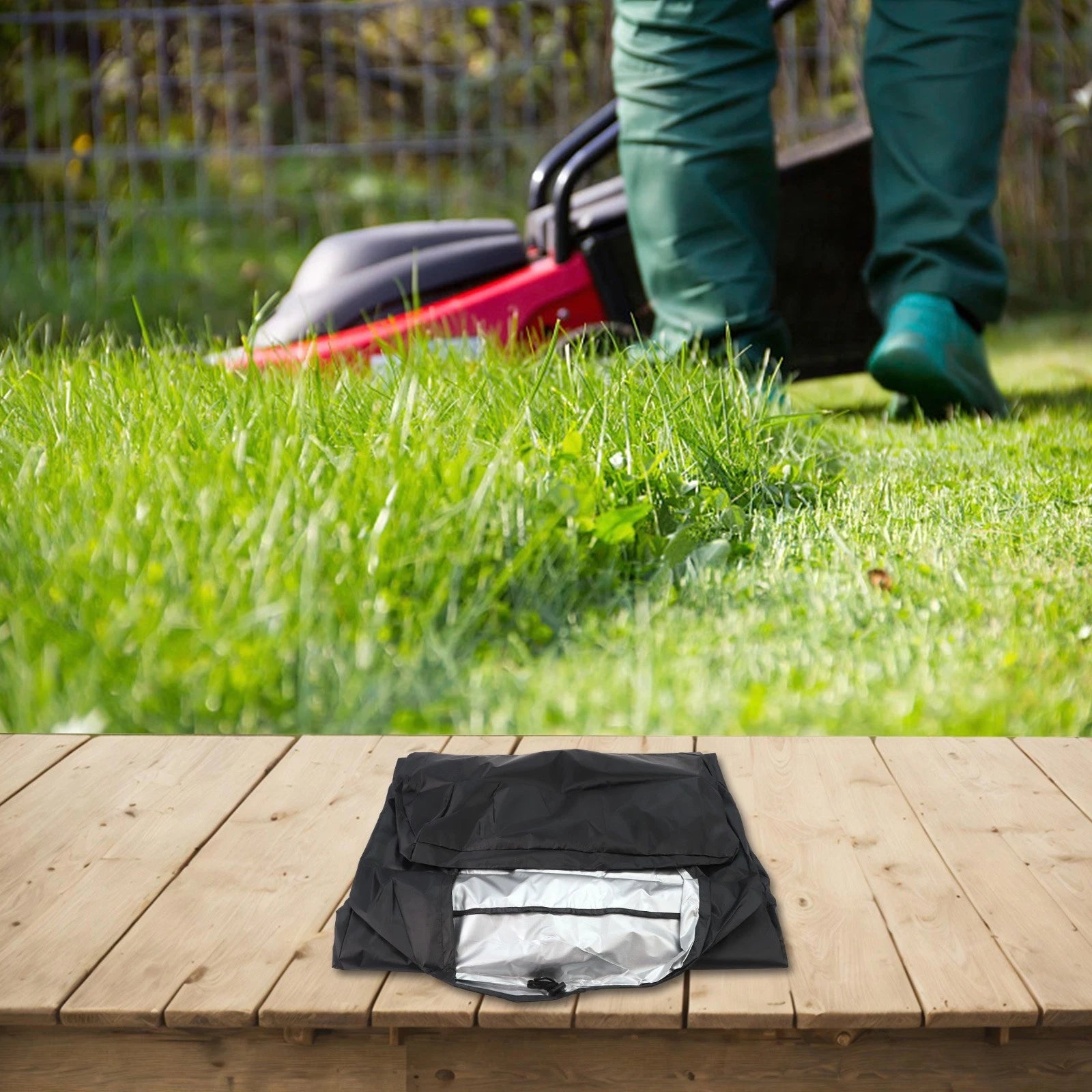 210D Waterproof Lawn Mower Cover for Push Mowers (Universal Fit)