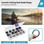 Ceramic Fishing Rod Guide Rings Set of 160 (3.7-30mm)