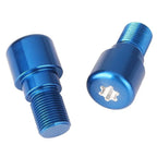 18mm Blue Handlebar Grips & End Cap Plugs for Motorcycle Dirt Bike