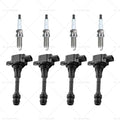 Set of 4 Ignition Coils & 4 Spark Plugs for Nissan X-Trail T30 (2001–2007) 224488H315
