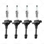 Set of 4 Ignition Coils & 4 Spark Plugs for Nissan X-Trail T30 (2001–2007) 224488H315