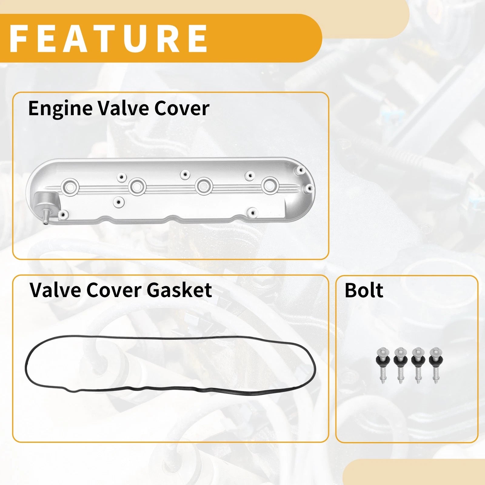 Engine Valve Cover with Gasket No. 12570427 for Chevrolet Tahoe (2000–2008)