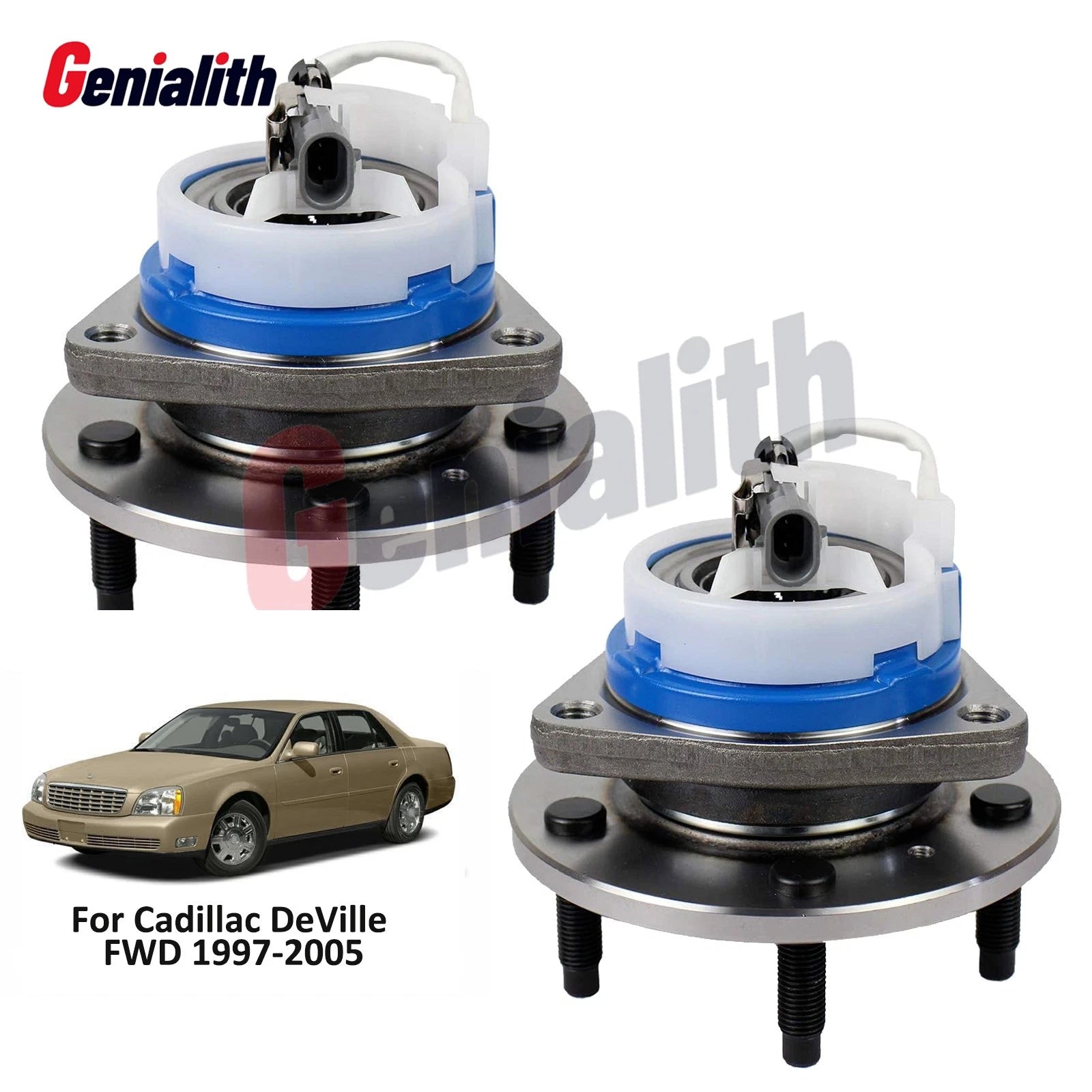 2X Front Wheel Hub Bearing Assembly for Cadillac Deville (1997–2005)
