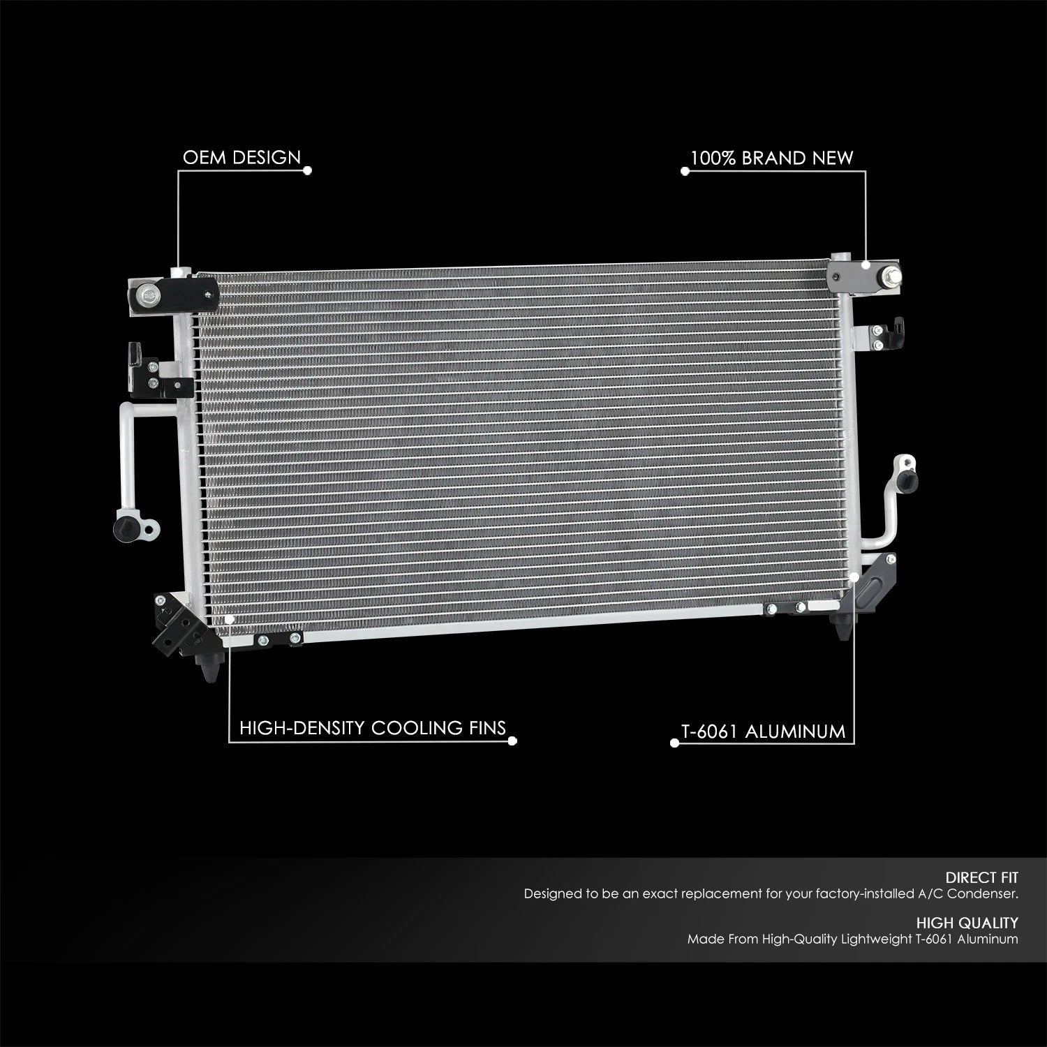 OE Style Aluminum Front A/C Condenser for Lexus LX450 Toyota Land Cruiser (1993–1997)
