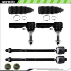 Set of 2 Front Outer Inner Tie Rod Ends for Ford Flex, Taurus, Taurus X (2009)