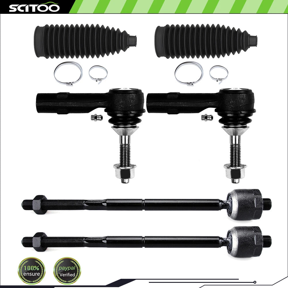 Set of 2 Front Outer Inner Tie Rod Ends for Ford Flex, Taurus, Taurus X (2009)