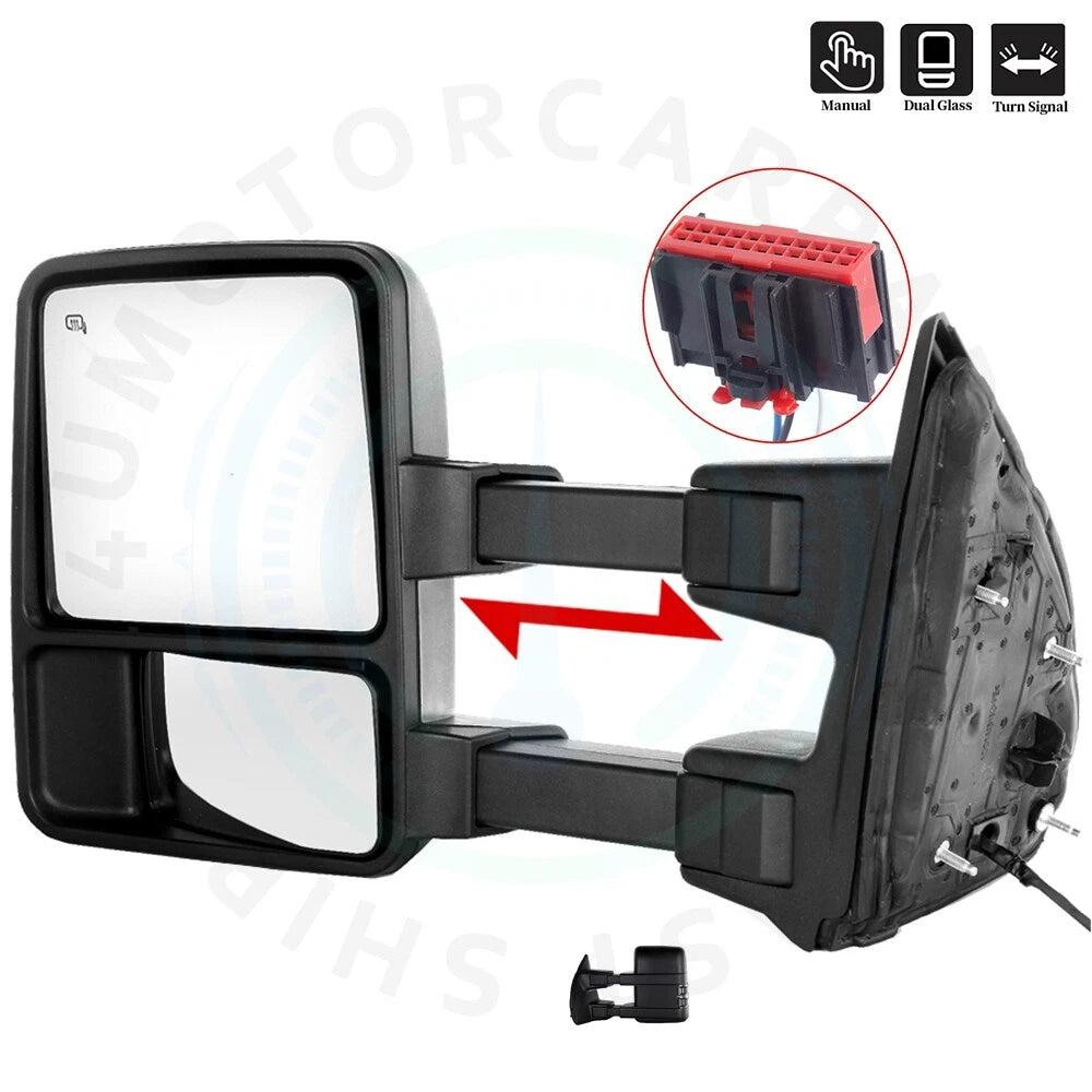Front Left Manual Tow Mirror for Ford F250-F550 (2008–2016)