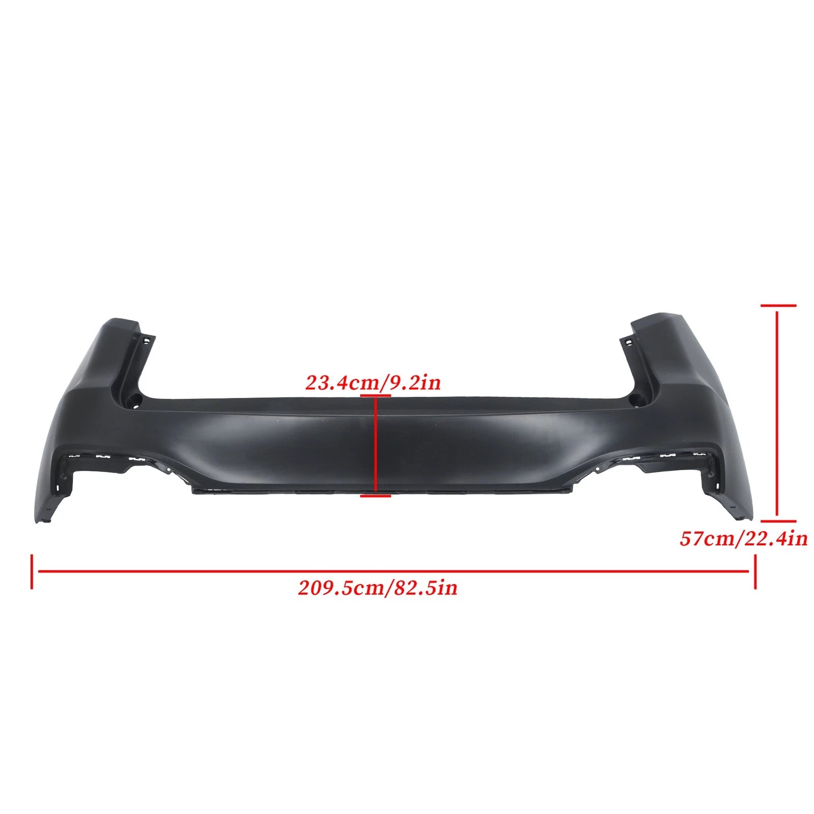 Rear Upper Bumper Cover for Acura RDX (2016–2018) Black Primed Plastic