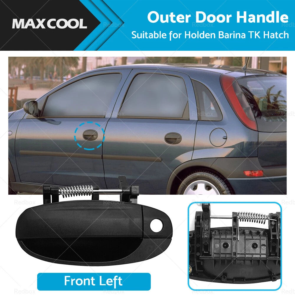 Front Left Outer Door Handle for Holden Barina TK (2005–2010) Black