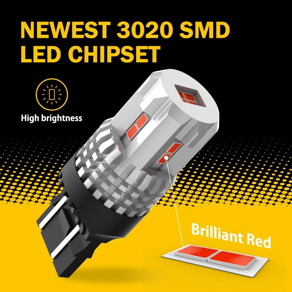 2X Red Super LED Stop Brake Signal Tail Light Bulbs for Make Model (YYYY–YYYY)