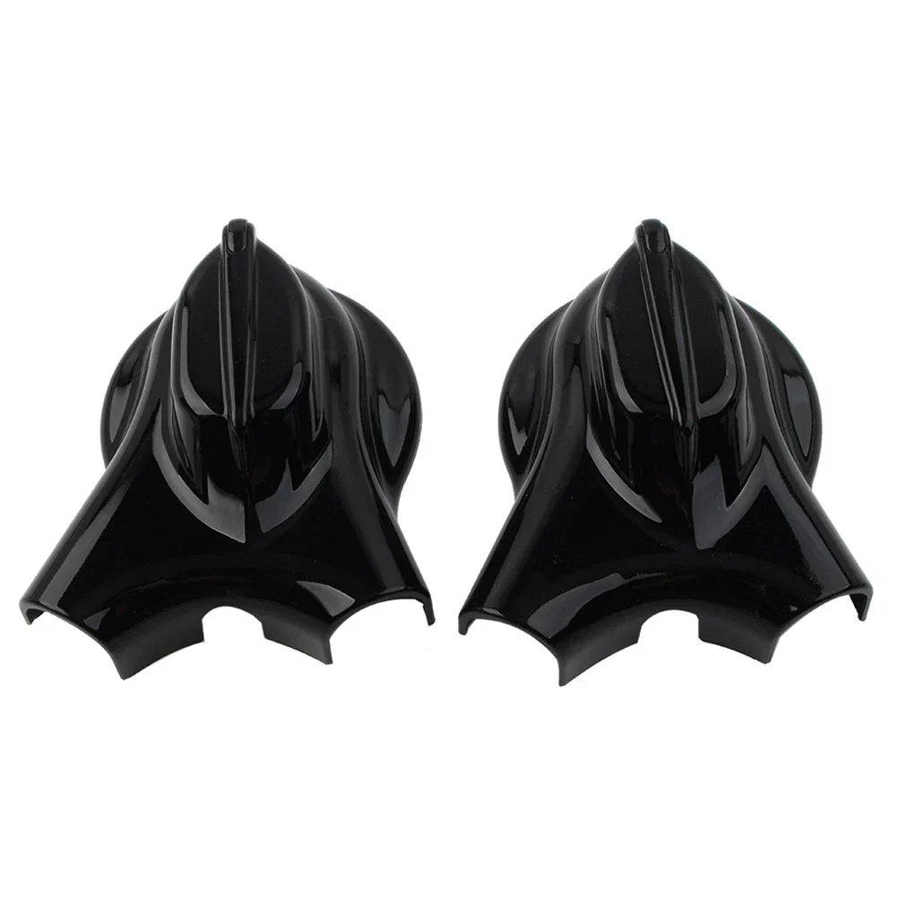 Black Rear Swingarm Axle Covers for Harley Heritage Softail (2008-2017)