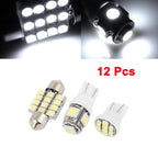 12PCS White LED Dome Light Kit for Nissan Rogue (2008–2013)