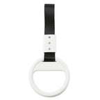 PVC Plastic Black & White Round Ring Handle Strap for Train Bus
