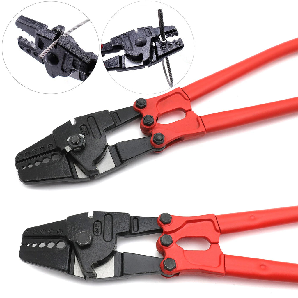 24" Hand Swager Tool for Wire Rope Cable Swage 1/16"-3/16"