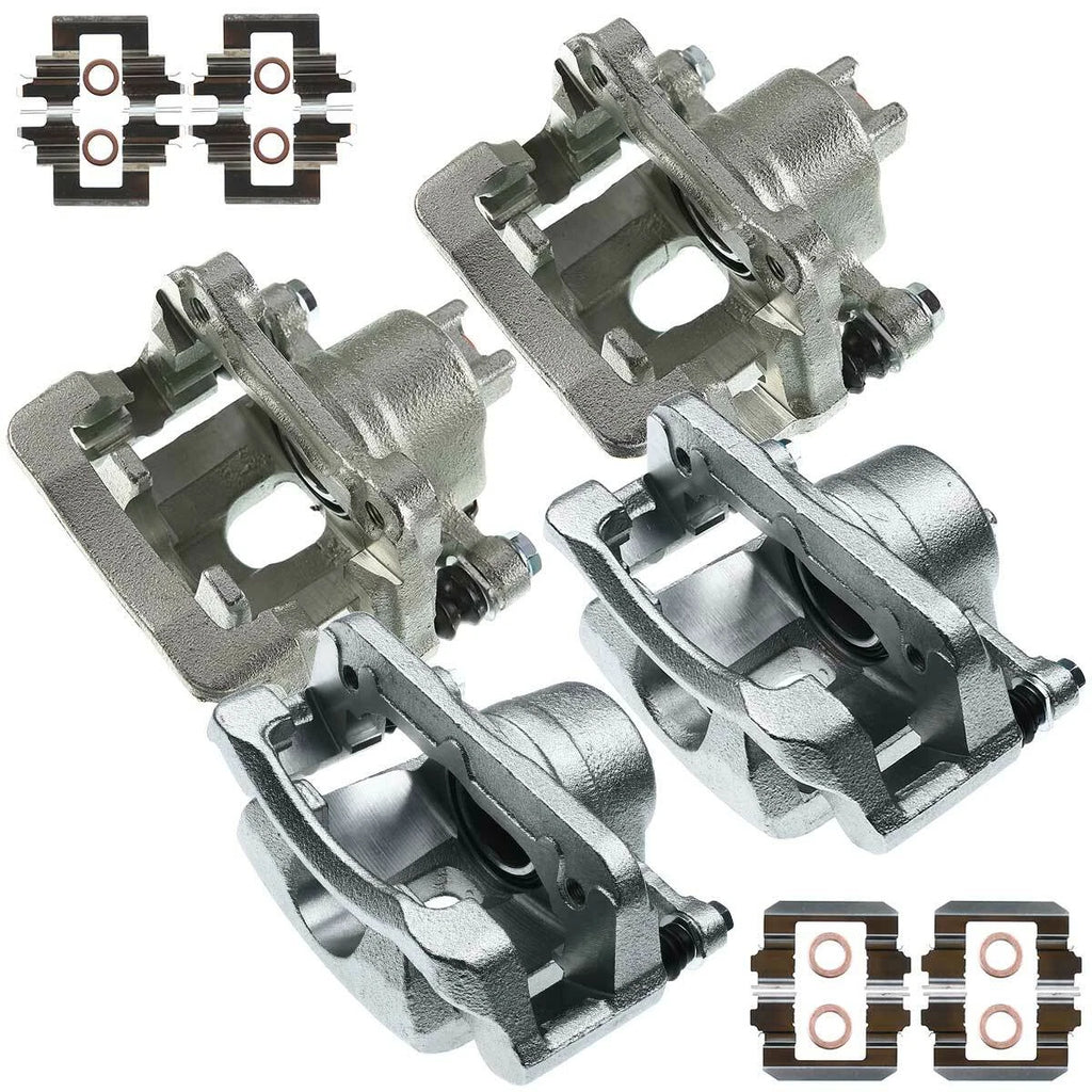 Set of 4 Brake Calipers with Bracket for Honda Pilot (2003–2008)